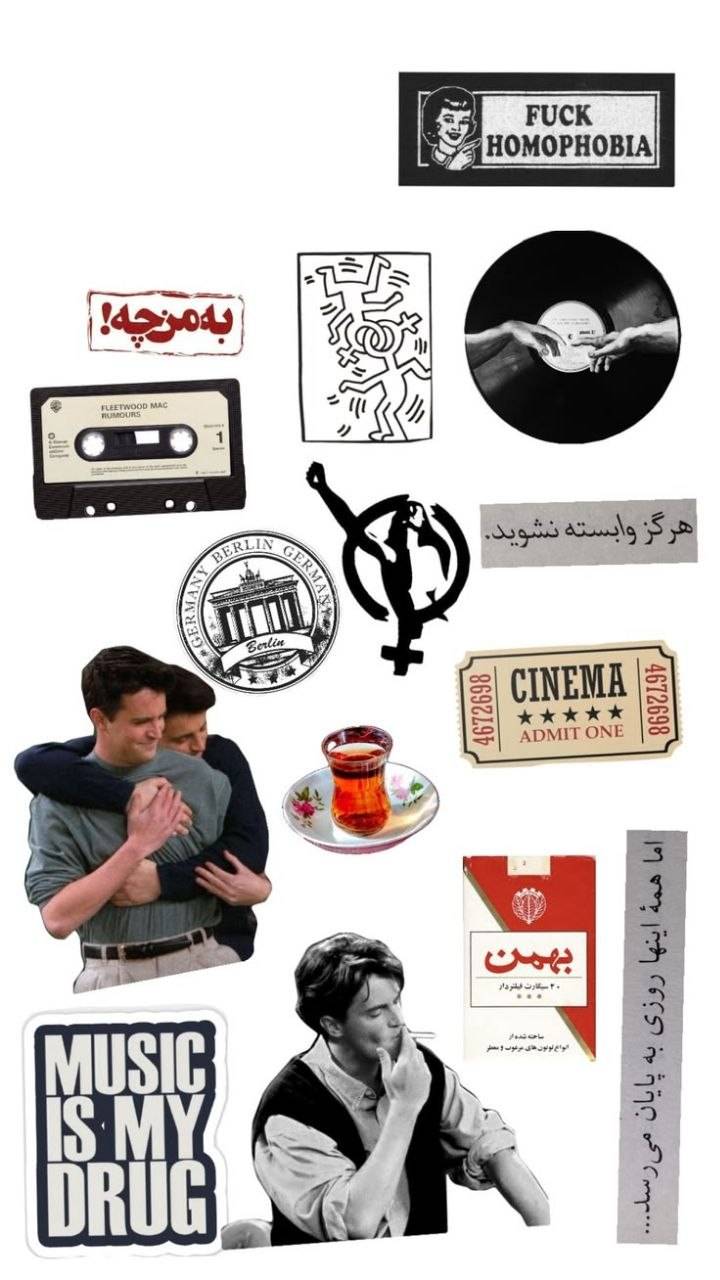 استیکر و‌ پوستر سیگار و چندلر فرندز بولت ژورنال